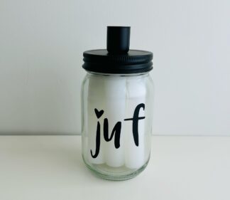 Bewaarpot met kaarshouder
