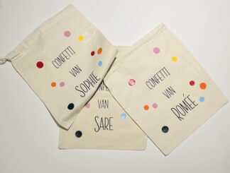 Confettizak met naam