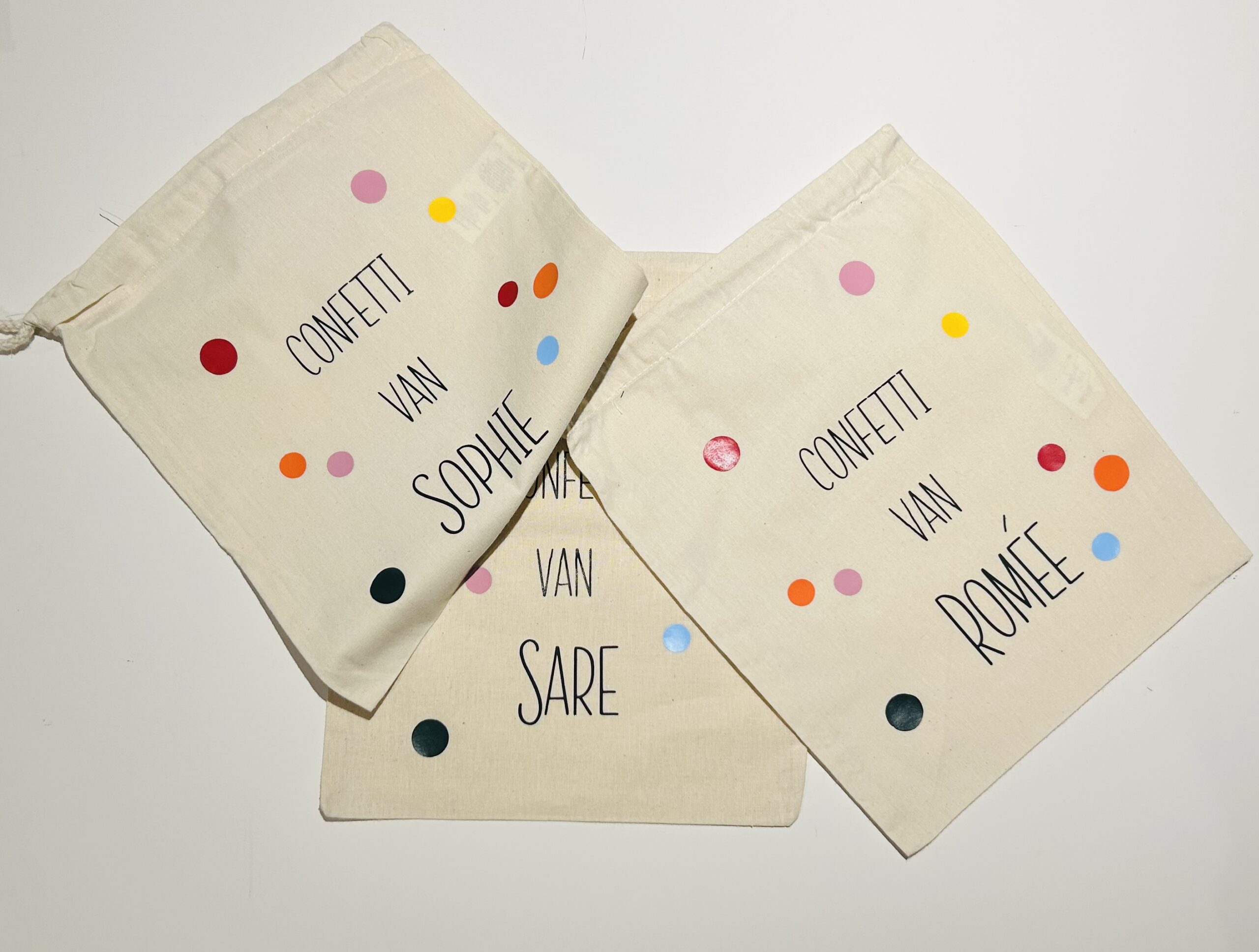 Confettizak met naam